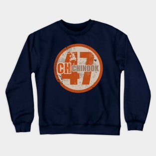 CH-47 Chinook Retro Patch (distressed) Crewneck Sweatshirt